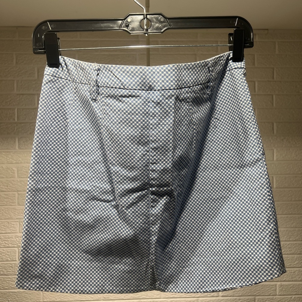 Tilly's Blue and White Houndstooth Skirt - Picture 2 of 4